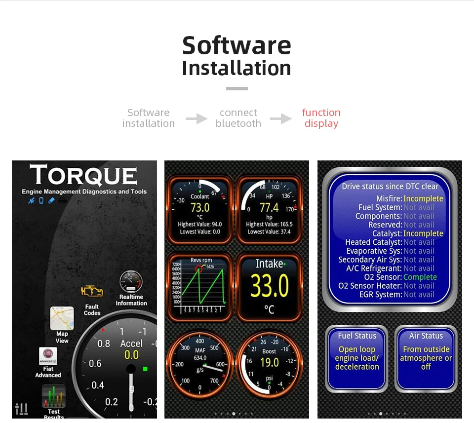 ELM327 Bluetooth-совместимый V2.1 для Android elm 327 Torque поддержка OBDII считыватель кодов |