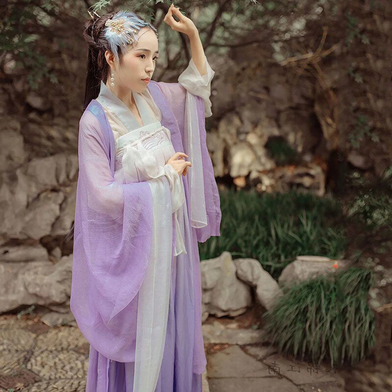

New Womens Dance Costume Hanfu Tang Dynasty Dress China Ancient Hanfu Show Dance Costumes Stage Wear Traditional Clothing DQS245