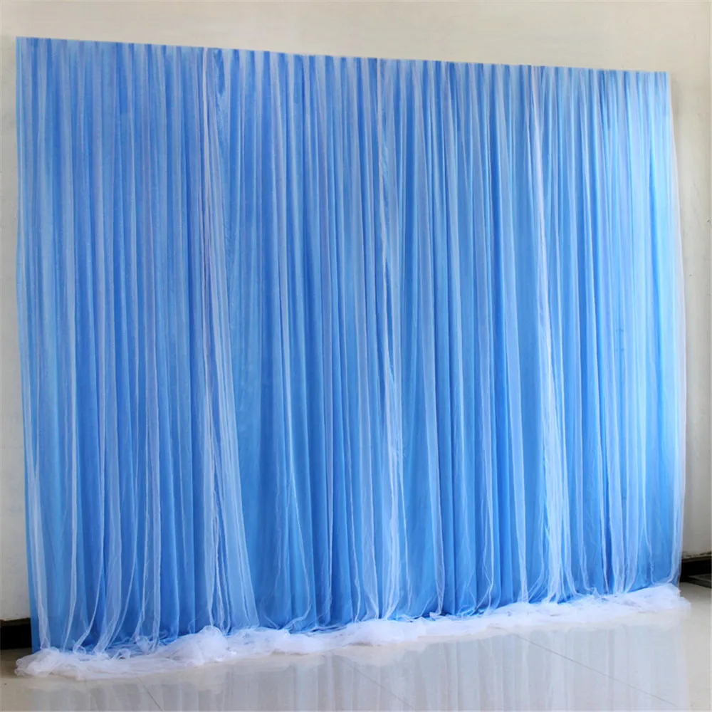Новый 3MX6M Белый Двухслойный свадебный фон для дня рождения занавеска фото стенда