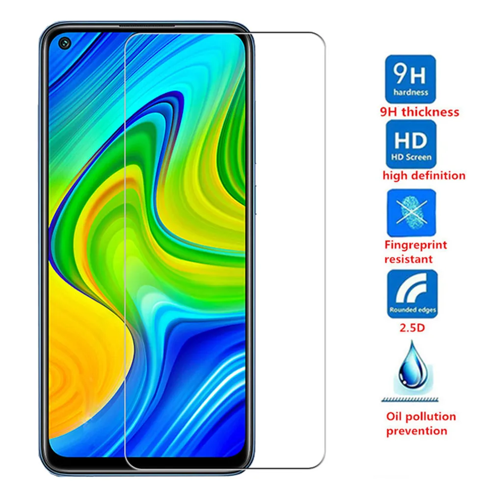 2pcstempered glass for xiaomi redmi note 10 9 7 5 8 pro 8t mi 10 lite poco x3 nfc f2 screen protector free global shipping