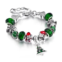 cute bear and santa claus jewelry pendant bracelet and christmas tree love bead fine chain fine bracelet ladies children gifts