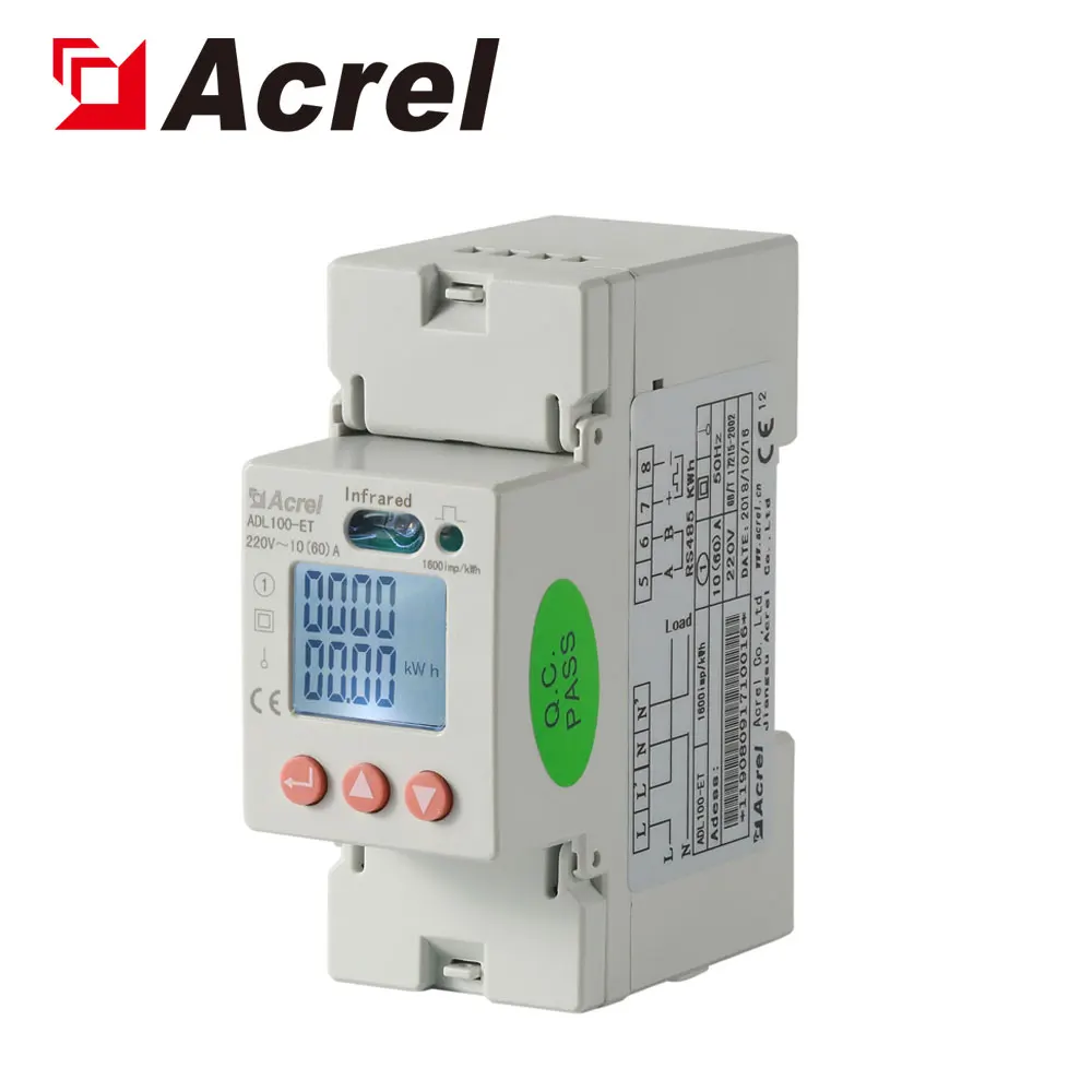 Однофазный измеритель энергии Acrel ADL100-ET/C din rail с RS485 Modbus-RTU