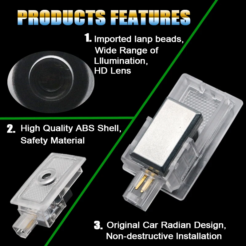 

2-4 pcs Car Door Hellcat Logo Light LED Car Styling For Dodge Magnum Charger Avenger Shadow Ghost Badge Projector Courtesy Light