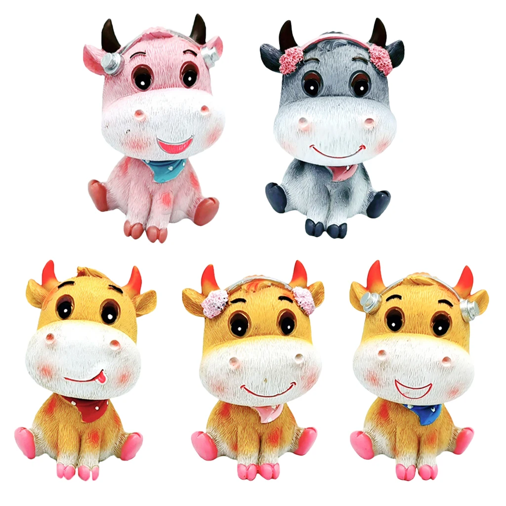 

Shaking Head Cattle Toy Ornaments Car Shaking Head Dolls Car Decor Ornaments