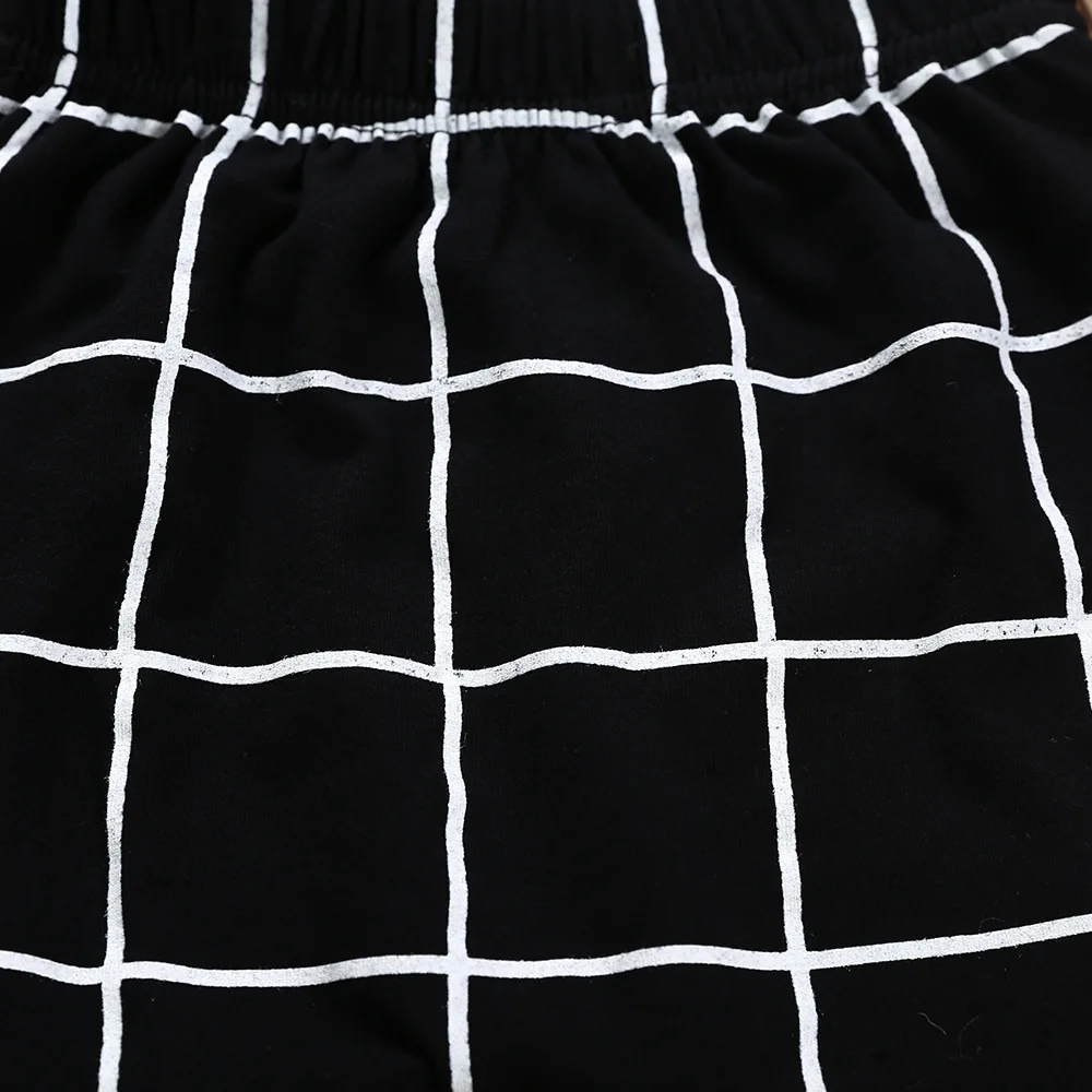 Summer Kids Boys Clothing Short Sleeve Top Next Level Boss T-shirt Plaid Pants Outfits 2pcs Set Toddler |