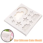 Силиконовая форма сделай сам, милый 3d-молд в форме облака, Луны, звезды, облака, звезды, торта, шоколада, печенья, конфет, инструменты для выпечки