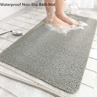 Bathroom Anti-slip Mat Mildew Mroof Waterproof Shower Mat Soft Massage Home Bath Kitchen PVC Washable Fast Drying Floor Rug