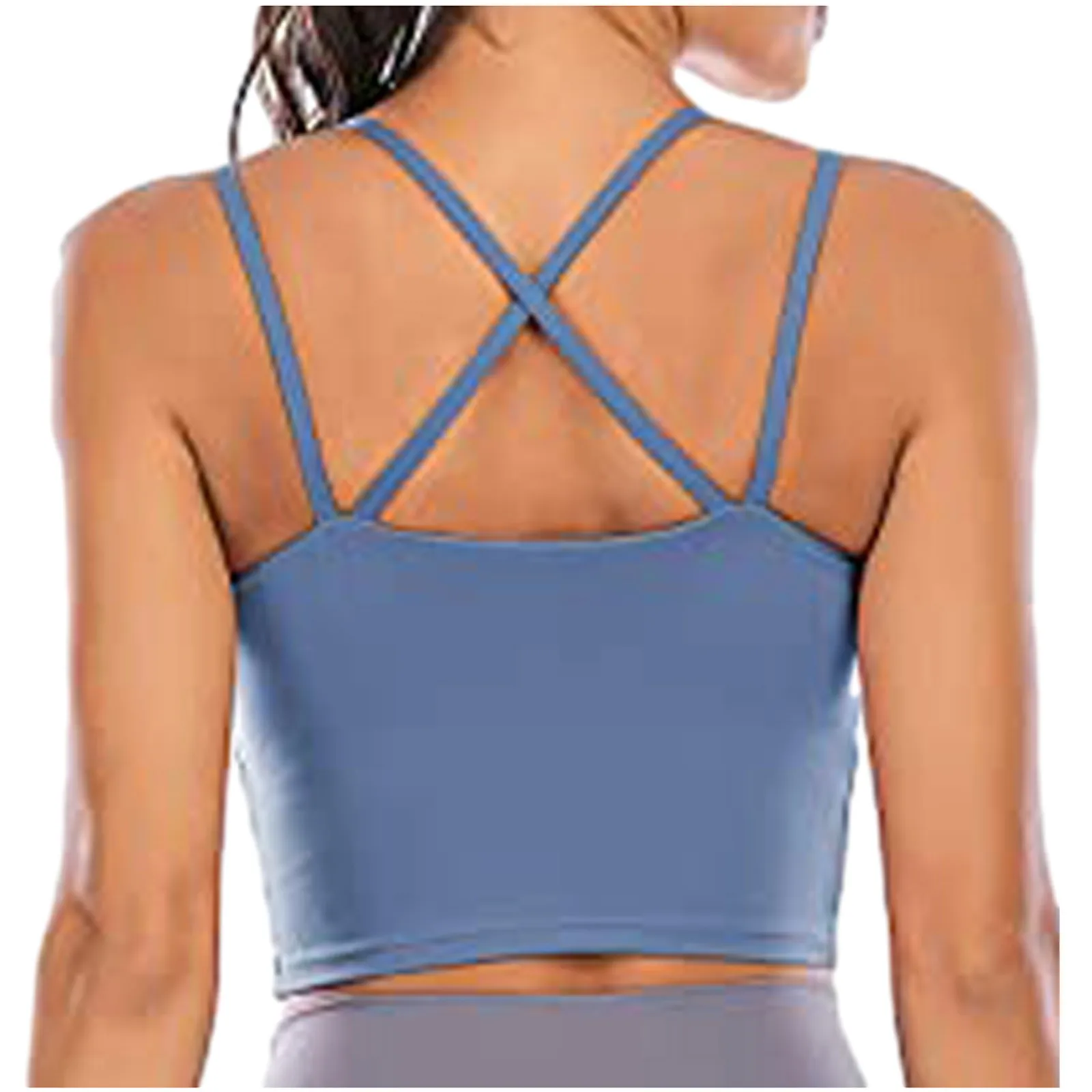 Для женщин спортивный бюстгальтер Топ груди площадку топ на бретелях Фитнес Йога