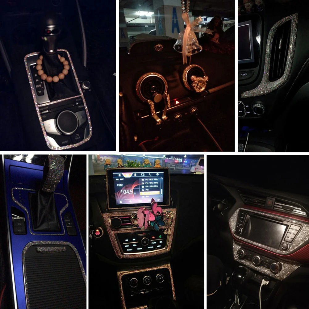 Самоклеящиеся стразы с кристаллами 24 х40 см 10 цветов|Наклейки для салона авто| |