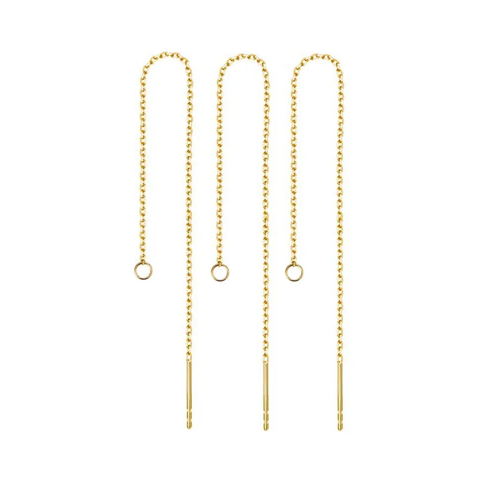 10 шт./лот длинная цепочка из нержавеющей стали с кисточками висячие серьги