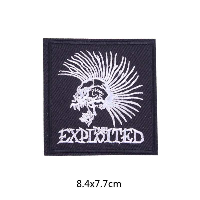 Панк Череп Гладильные наклейки на футболки полоски пришить значок крутая