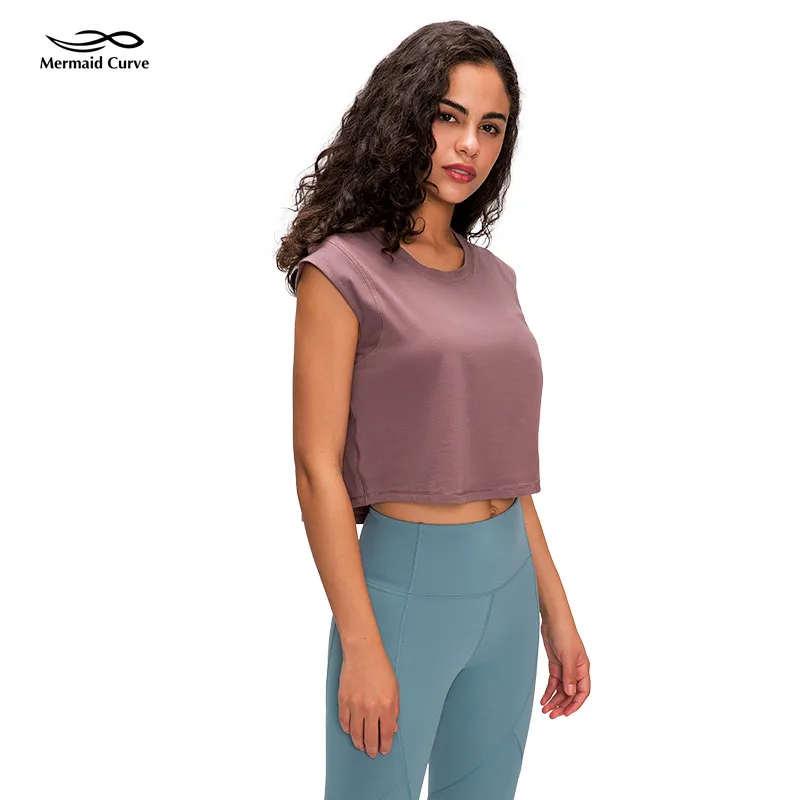 Кроп-Топ женский для бега и занятий йогой однотонный | Спорт развлечения