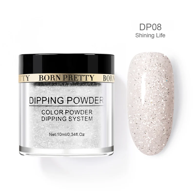 Shining Life Born pretty, голографическая погружение порошки для ногтей градиент окунания блеск украшения длительным, чем УФ гель натуральный сухой без лампы лечения - Цвет: Shining Life