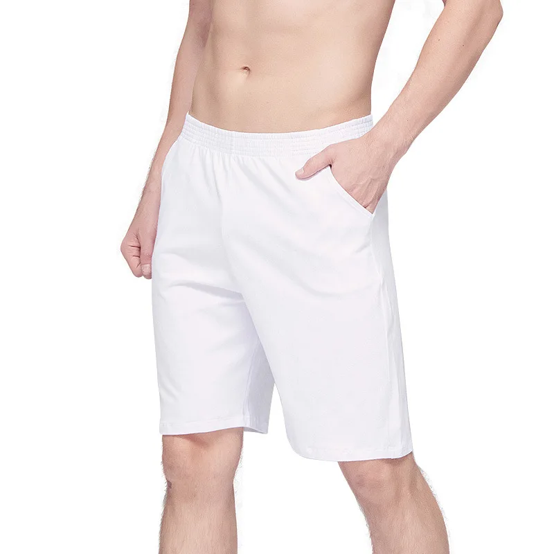 Летняя мужская Хлопковая пижама штаны Однотонная повседневная обувь пикантные