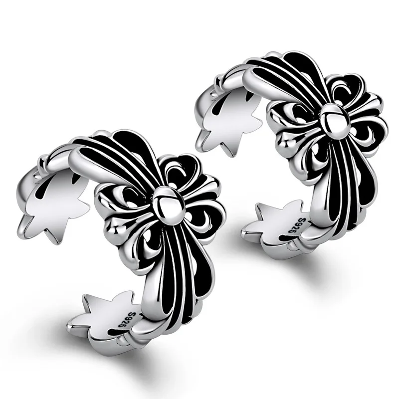 

New fashion alloy personality ring trend Japan and South Korea trendy men and women models party Thai silver jewelry accessories