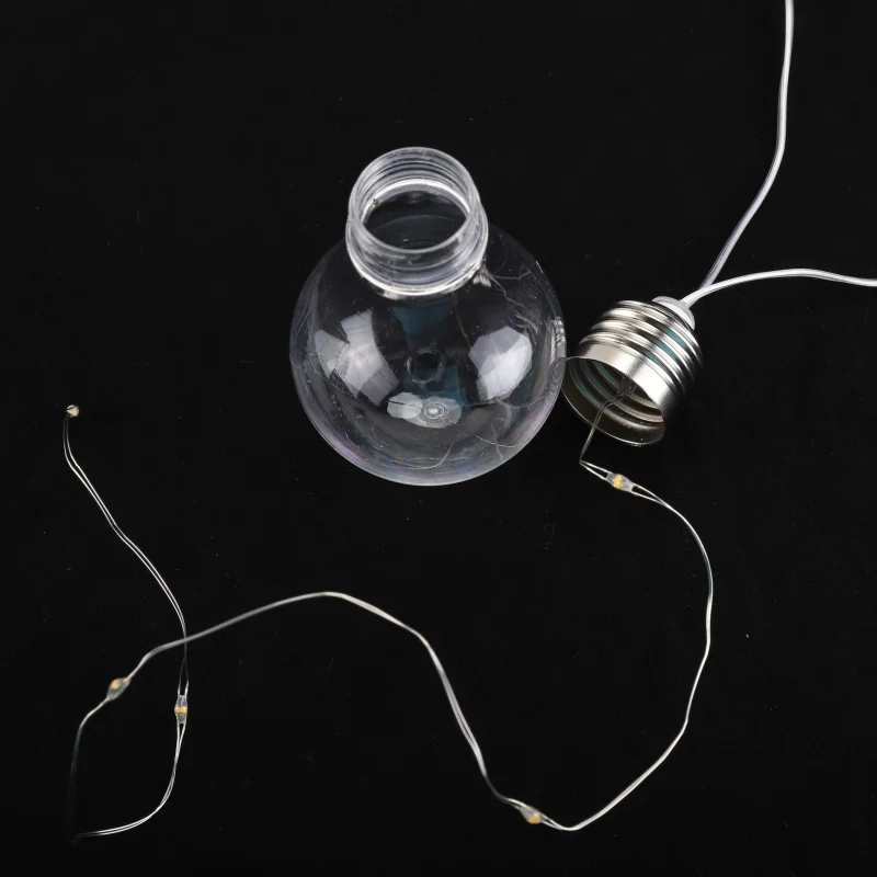 Ночной светильник прозрачный гирлянда с шарами светодиодные медные проволочные