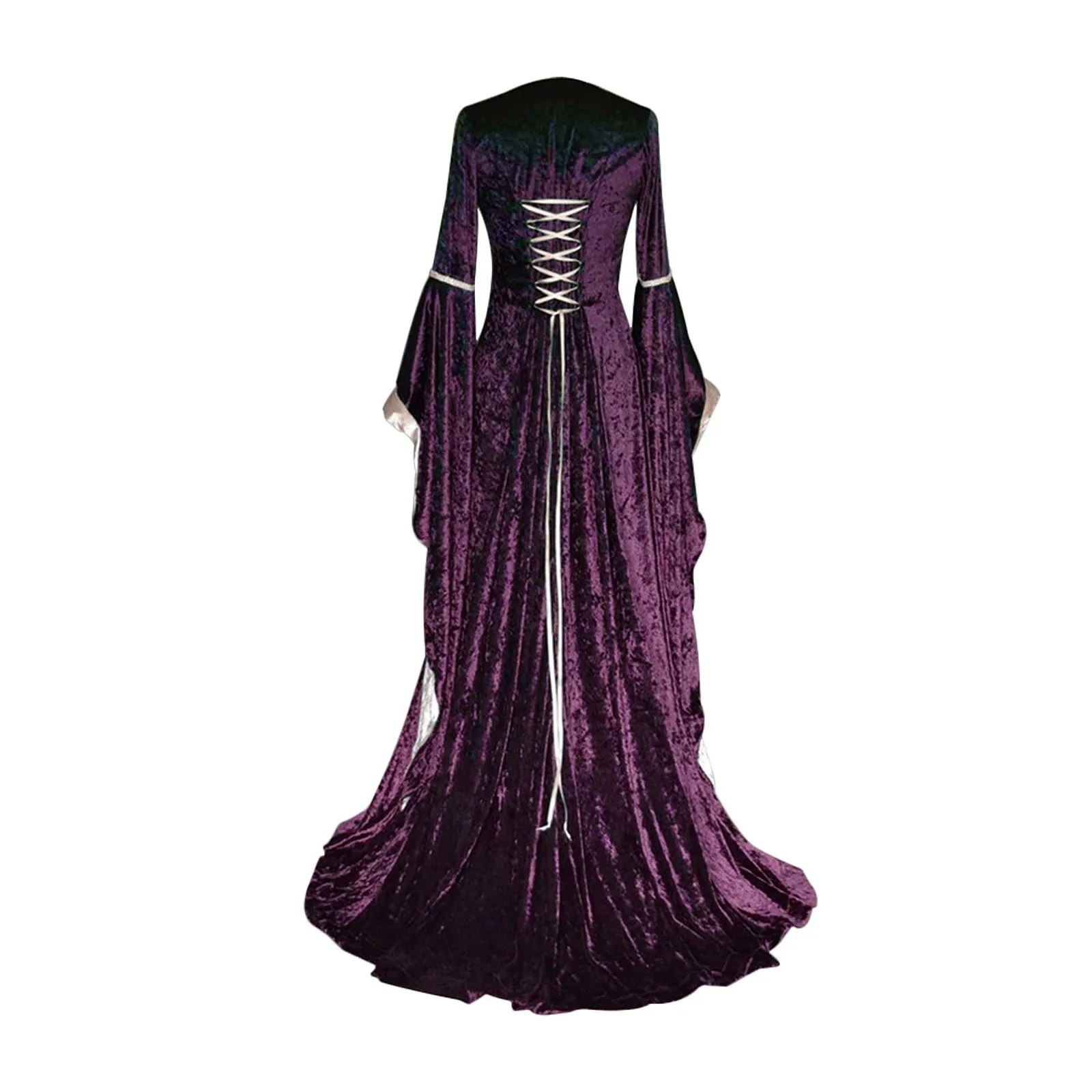 Vintage French Style Maxi Dress Women Autumn Ruffle Drawstring Squre Collar Long Plus Size Female robe longue | Женская одежда