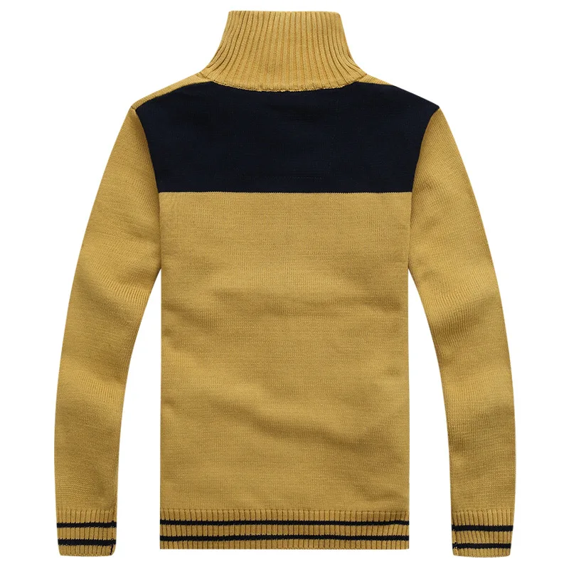 Мужские свитера осенний кардиган Мужская водолазка с воротником на молнии