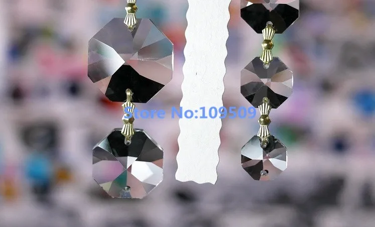 

Прозрачные кристаллы для люстры 14 мм 2000 шт., восьмиугольный витражный призматический бисер, бесплатная доставка