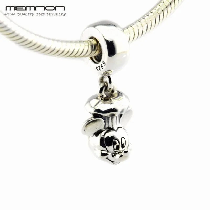 Memnon Аутентичные 925 стерлингового серебра шеф-повара мышь болтающиеся Подвески