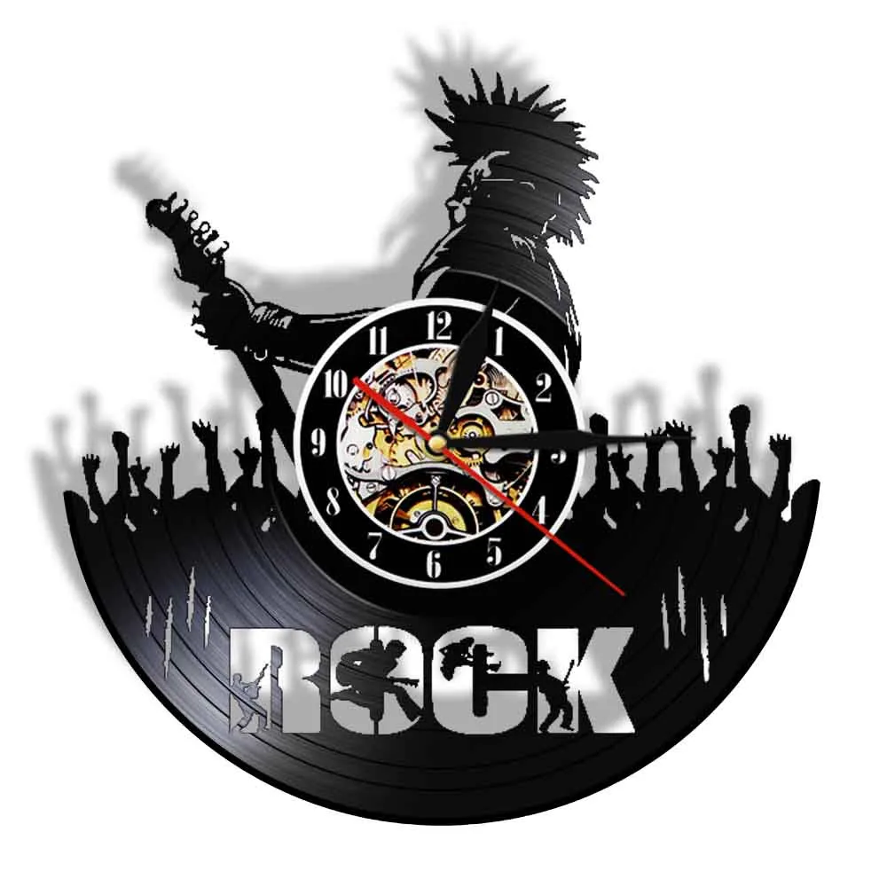 Музыкальный инструмент Rock n Roll виниловая музыкальная запись настенные часы