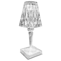 dimmable crystal table lampelegant crystal nightstand lamp with usb portsstepless dimming bedside light for home decor