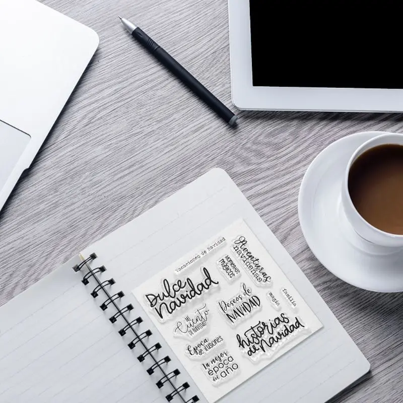 Прямая поставка. Силиконовая прозрачная печать DIY Скрапбукинг рельефная