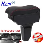 Подлокотник для PEUGEOT 206 207, модифицированные аксессуары для автомобиля, интерьер с USB светильник кой