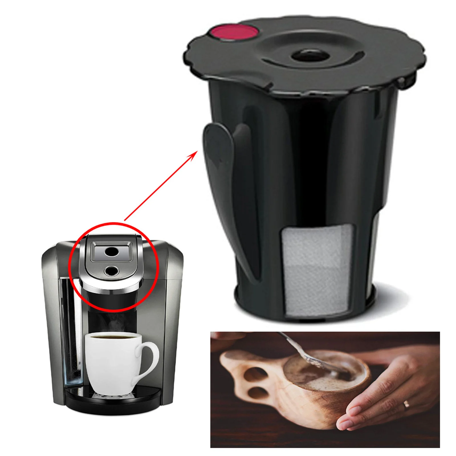 

Reusable K Cups For Keurig 2.0 Brewers Eco Friendly Coffee Filters Refillable Single Cup Stainless Steel Mesh Filter