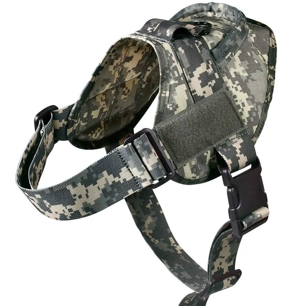 ACU Harness Поводок для собак K9, регулируемый нейлоновый ошейник для собак, жилет банджи, поводок для собак, поводок для маленьких собак, немецкая овчарка - Цвет: ACU Harness