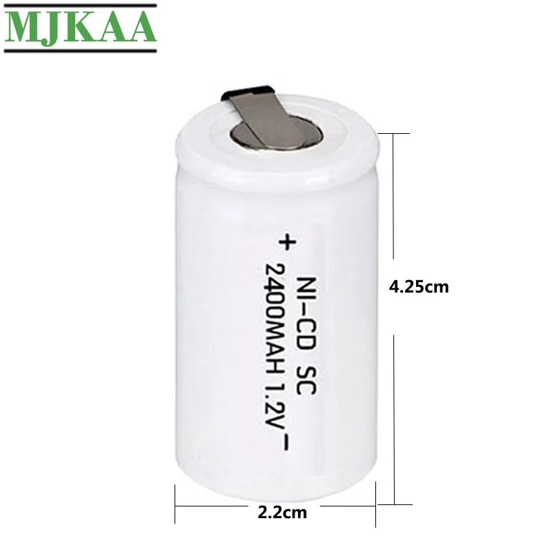 15/30/40 шт SC 2400mAh 1 2 V Ni-CD аккумуляторная батарея замена никель-металл гидридные