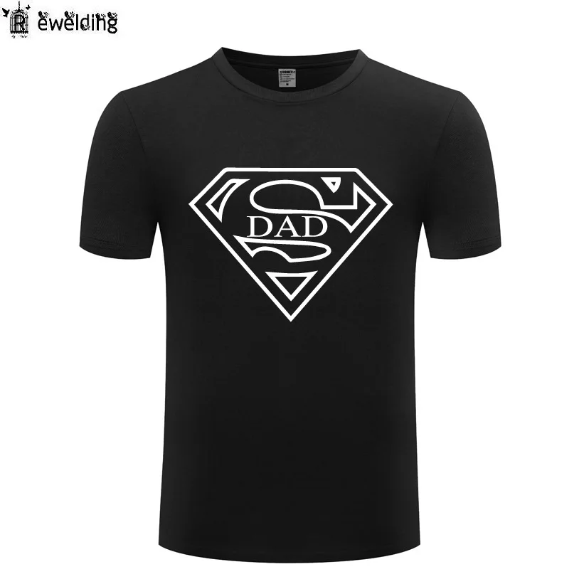

SuperHero Super Dad T Shirt Men Funny Cotton Short Sleeve Tshirt Novelty T-Shirt for Men Tops Tees Father's Day Gift