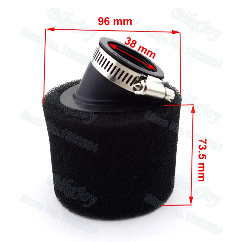 Угловой воздушный фильтр 38 мм губчатый черный очиститель для 110 125 cc CRF KLX питбайка