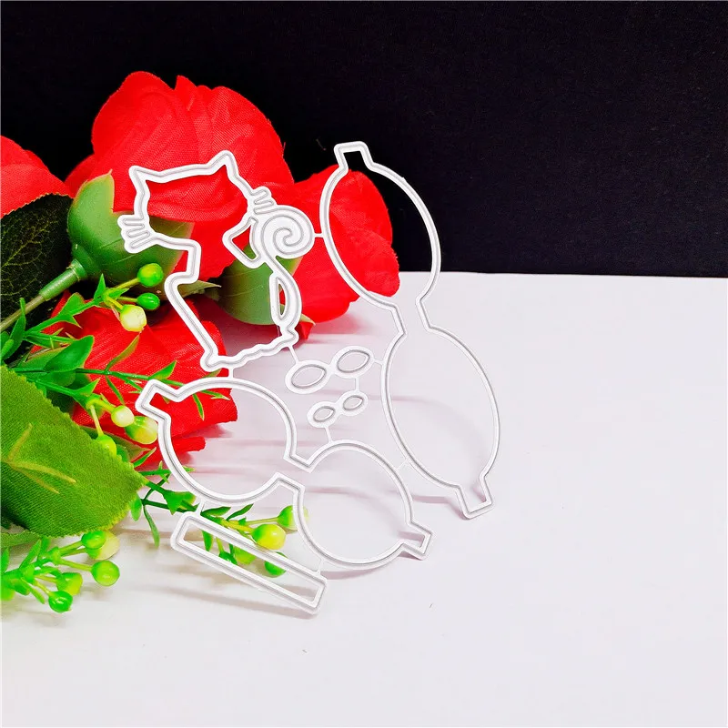 2020 новый красивый шаблон для высечки бантика кота DIY скрапбук резки металла