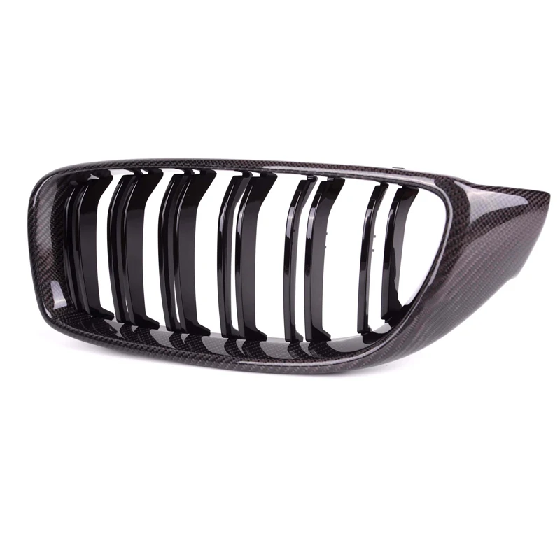 Автомобильный передний гриль из углеродного волокна гоночный матовый/черный