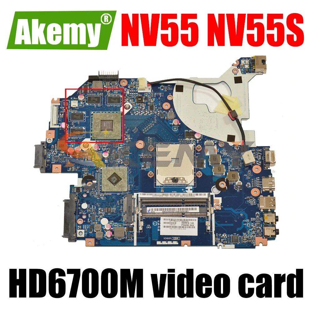 

AKEMY P5WS5 LA-6973P For Gateway NV55 NV55S MBWZK02001 MB.WZK02.001 laptop motherboard with HD6700M video card onboard