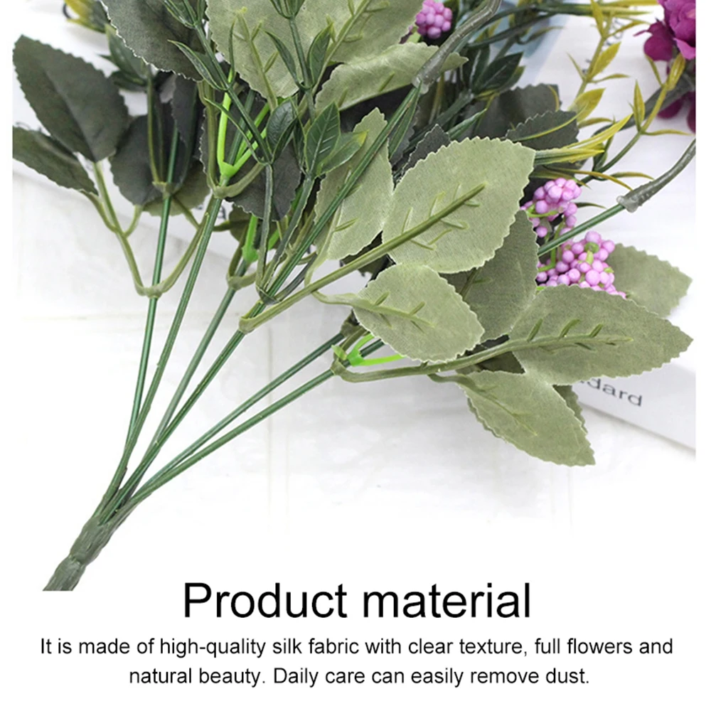 

Fashion Artificial Flowers Bouquet Fake Flowers Bunch Concise Bridal Wedding Party Bouquet Home Table Decoration
