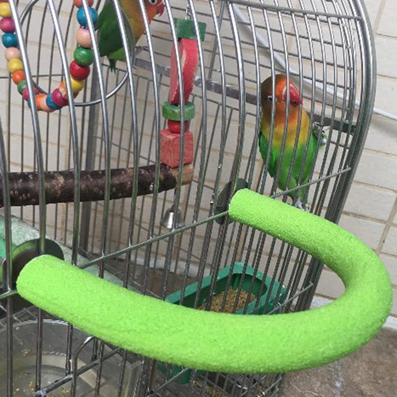 

Bird Parrot Perch Stand Rough Surfaced Wooden U Shape Nail Perches Claw Grinding Stick Cage Toys For Cockatiel Parakeet Conure