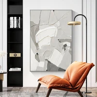 handmade painting wall art oil paintings colors abstract grey and white picture home living room decor canvas painting no frame