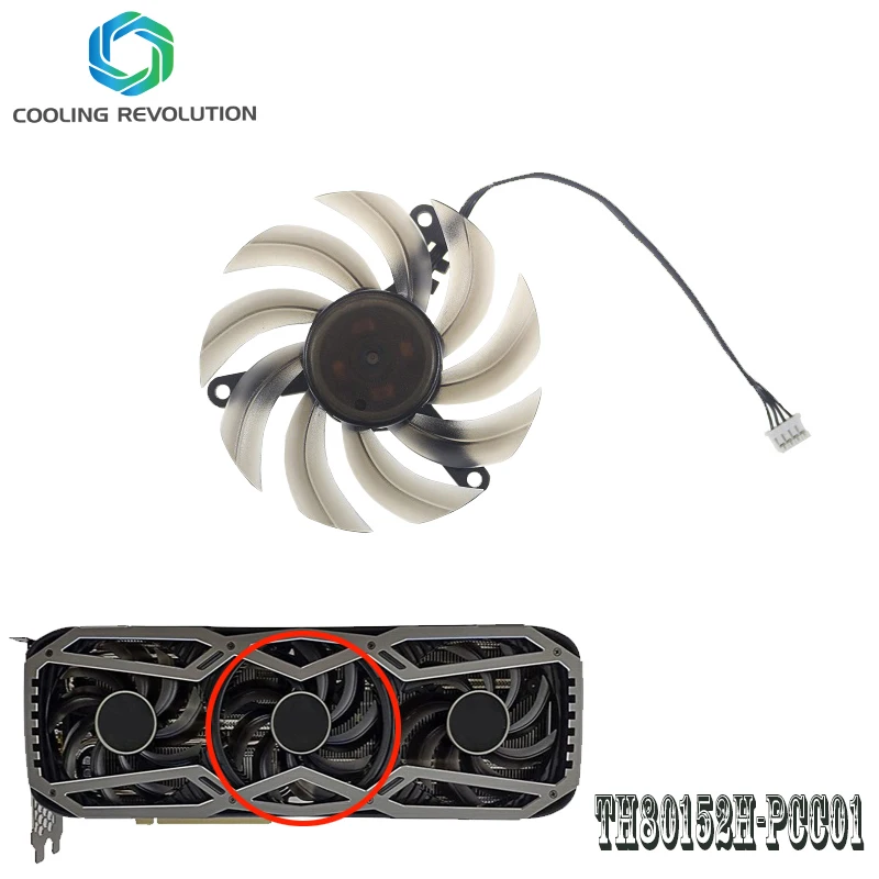 th80152h pcc01 dc12v rtx3070ti rtx3080ti graphics fan fro leadtek geforce rtx 3070 ti rtx 3080 ti life es free global shipping