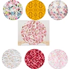 Свадебное платье с цветочным узором круг фон белый цвет фон свадебный душ День Рождения вечерние украшения Цветочный фото фон реквизит украшение стола баннер с эластичной резинкой