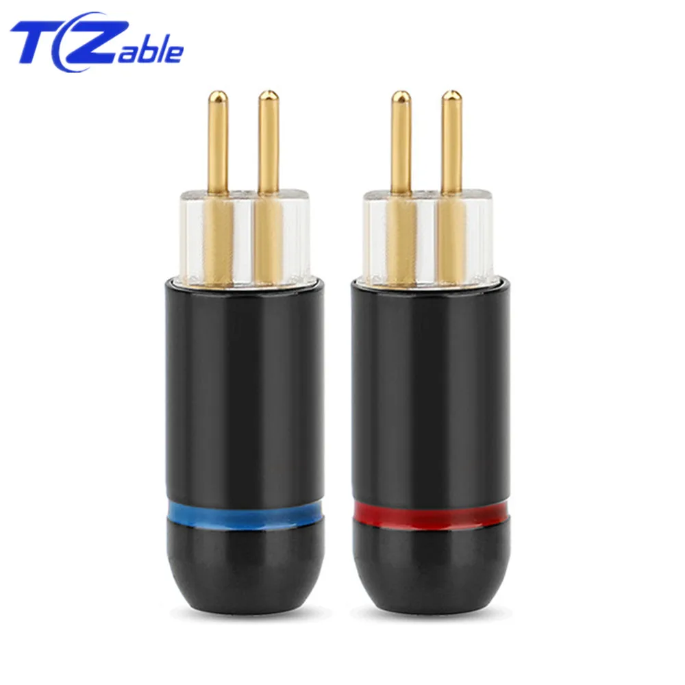 Gold Plating Black Высокое качество динамики наушники аудио разъем 0,78 рифленая краска процесс UM3X W4R UE18 0,78 мм гарнитура адаптер разъем аудио DIY - Цвет: Gold Plating Black