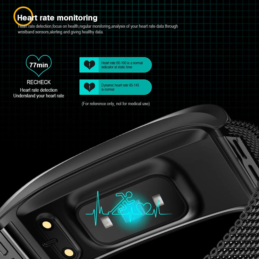 Фитнес трекер F4 с измерением пульса и давления|Смарт-браслеты| |