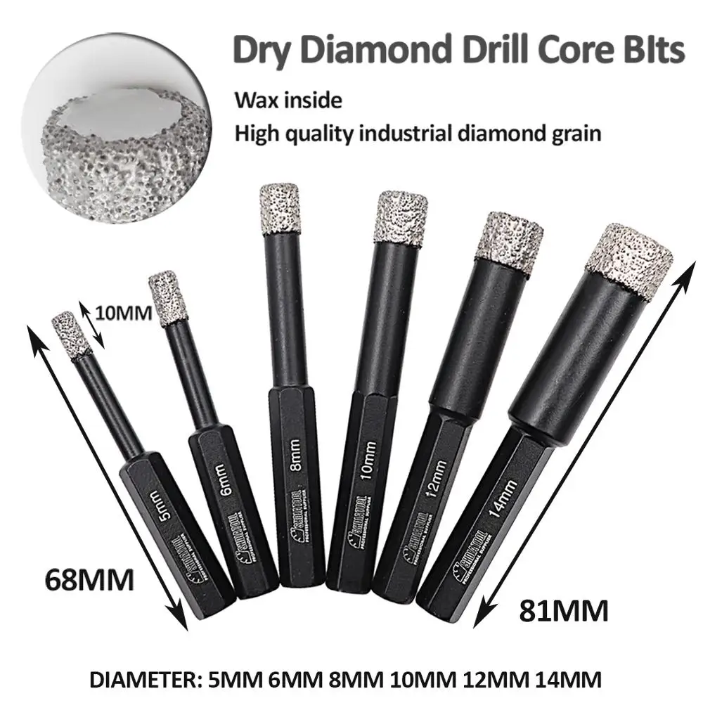 Алмазные коронки SHDIATOOL вакуумное сверло для сухого сверления гранита мрамора