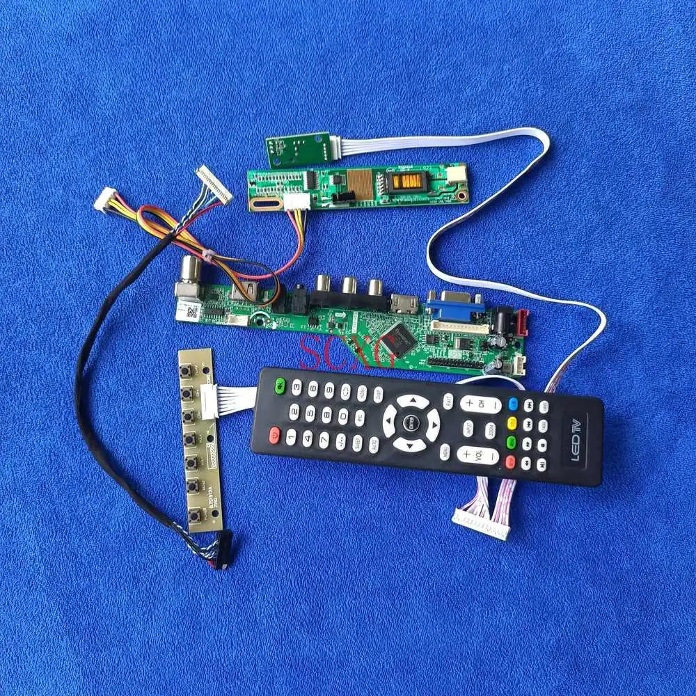 

VGA USB HDMI-compatible LCD panel driver board Kit1024*768 LVDS 20-Pin Signal Analog 1CCFL For HSD150PX11/HT15X33/TX38D85VC1CAB