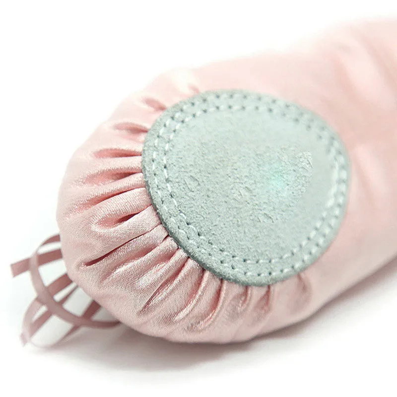 Сатиновые балетки Детские танцевальные Тапочки Детская юбка с лентой стразы