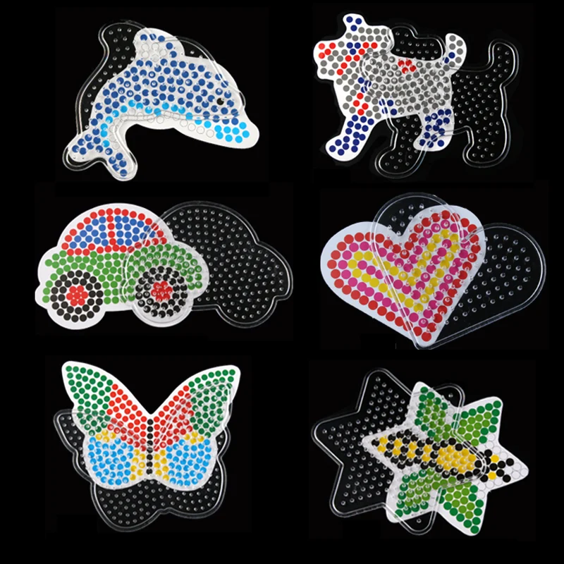 Шаблоны для пазлов с цветной бумагой 5 мм Hama Perler Beads сделай сам детский
