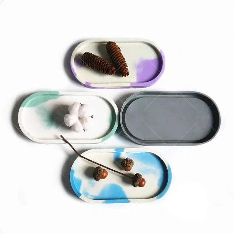 

5Pcs DIY Ashtray Mold Square Cup Mad Silicone Jewelry Making Mould Oval Epoxy Resin Casting Coaster Molds Art Tools