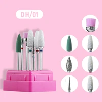 7pcsset ceramic milling cutter for manicure machine and pedicure drill sharpene for a manicure nail accessories tool