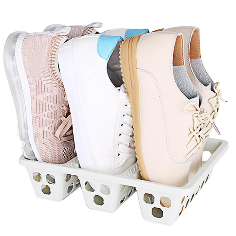 Plastic Shoe Rack Durable Shoe Basket Organizer Footwear Support Storage Stand Space Saving Cabinet Closet Stand Shoes Holder